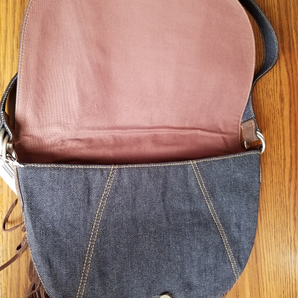 Polo Ralph Lauren Denim Western Shoulder Bag with - Picture 8 of 9